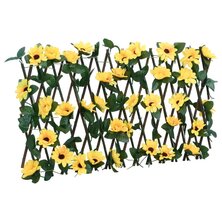 Kunstplant klimop op latwerk uittrekbaar 180x20 cm geel