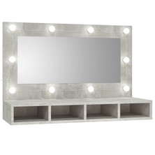 Spiegelkast met LED-verlichting 90x31,5x62 cm betongrijs