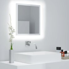 Badkamerspiegel LED 40x8,5x37 cm acryl hoogglans wit