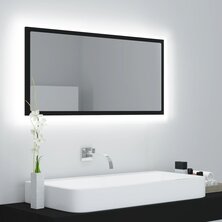 Badkamerspiegel LED 90x8,5x37 cm acryl zwart