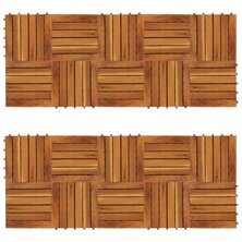 Terrastegels verticaal patroon 30 x 30 cm Acacia set van 20