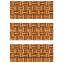 Terrastegels 30 x 30 cm Acacia set van 30