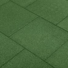 Valtegels 12 st 50x50x3 cm rubber groen