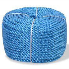 Touw gedraaid 6 mm 200 m polypropyleen blauw