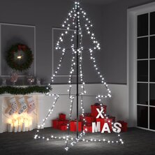 Kegelkerstboom 240 LED&apos;s binnen en buiten 118x150 cm