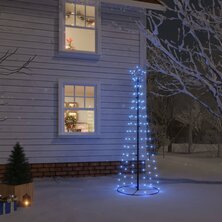 Kegelkerstboom 108 LED&apos;s 70x180 cm blauw