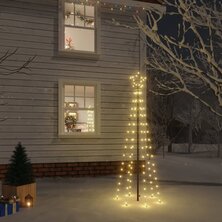 Kerstboom met grondpin 108 LED&apos;s warmwit 180 cm