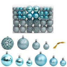 Kerstballen 100 st 3/4/6 cm turquoise