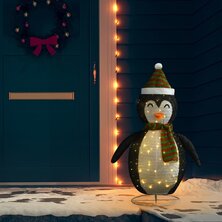 Kerstpingu&iuml;n decoratief LED 120 cm luxe stof