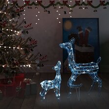 Kerstversiering rendierfamilie 160 LED&apos;s koudwit acryl