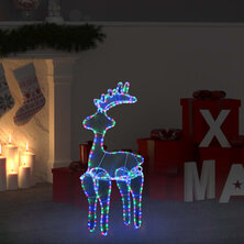 Kerstversiering rendier met mesh 306 LED&apos;s 60x24x89 cm