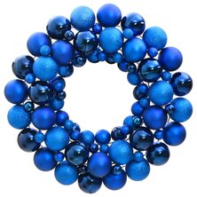 Kerstkrans 45 cm polystyreen blauw