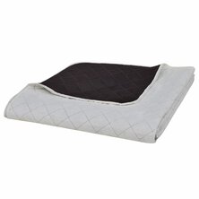 Bedsprei gewatteerd dubbelzijdig 220x240 cm beige/bruin