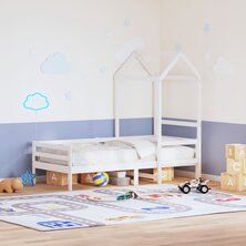 Kinderbedhuisje 108x70x176,5 cm massief grenenhout wit