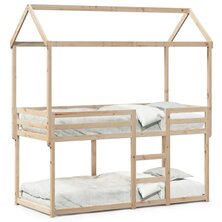 Kinderbedhuis massief grenenhout 90x200 cm