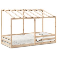 Kinderbed met bedhuis 80x200 cm massief grenenhout