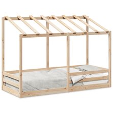 Kinderbed met bedhuis 75x190 cm massief grenenhout