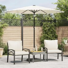 Parasol met stalen paal 223x223x213 cm wit