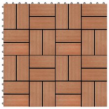 Terrastegels 30x30 cm 1 m&sup2; HKC teakkleur 11 st