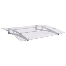 Deurluifel 120x90 cm polycarbonaat zilverkleurig en transparant  