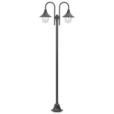 Paalverlichting tuin E27 220 cm aluminium brons 2-delig