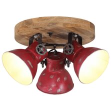 Plafondlamp 25 W E27 35x35x25 cm verweerd rood