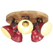 Plafondlamp 25 W E27 50x50x25 cm verweerd rood