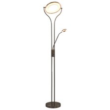 Lamp staand 18 W dimbaar 180 cm zilverkleurig