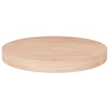 Tafelblad rond &Oslash;30x4 cm onbehandeld massief eikenhout