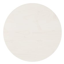 Tafelblad &Oslash;40x2,5 cm massief grenenhout wit