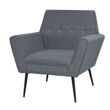 Fauteuil staal en stof lichtgrijs