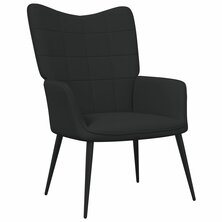 Relaxstoel stof zwart