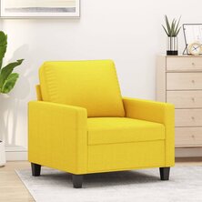 Fauteuil 60 cm stof lichtgeel