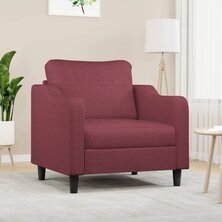 Fauteuil 60 cm stof wijnrood