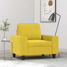 Fauteuil 60 cm stof lichtgeel