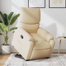 Sta-op-stoel verstelbaar stof cr&egrave;mekleurig