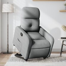 Sta-op-stoel verstelbaar stof lichtgrijs