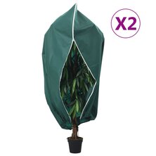 Plantenhoezen met ritssluiting 2 st 70 g/m&sup2; 3,93x3 m