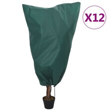 Plantenhoezen met trekkoord 12 st 70 g/m&sup2; 0,8x1 m