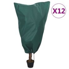 Plantenhoezen met trekkoord 12 st 70 g/m&sup2; 0,8x1,2 m