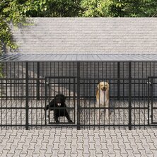 Hondenkennel met dak 11,26 m&sup2; staal