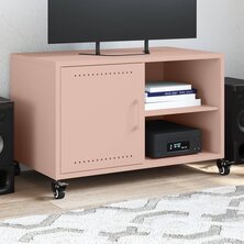 Tv-meubel 68x39x43,5 cm koudgewalst staal roze