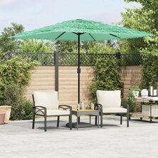 Parasol met stalen paal 248x248x248 cm groen