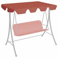 Vervangingsluifel voor schommelbank 150/130x105/70cm terracotta