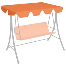 Vervangingsluifel voor schommelbank 150/130x105/70 cm oranje