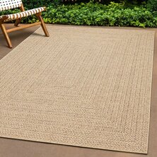 Vloerkleed ZIZUR binnen en buiten 80x150 cm jute look