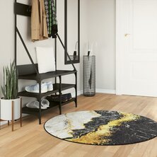 Vloerkleed wasbaar anti-slip &Oslash; 120 cm meerkleurig