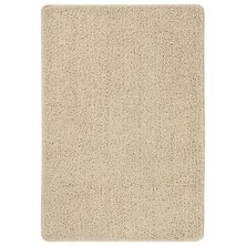 Vloerkleed shaggy anti-slip 160x230 cm cr&egrave;mekleurig