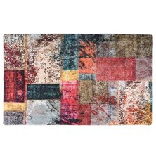 Vloerkleed wasbaar anti-slip 120x170 cm patchwork meerkleurig