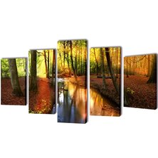 Wandprintset bos 200 x 100 cm